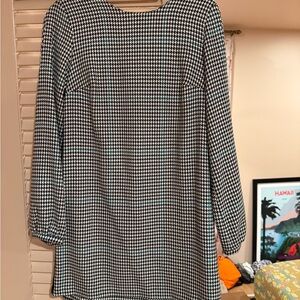 Zara Black/White Houndstooth Dress